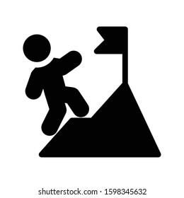 up stair vector glyph flat icon 