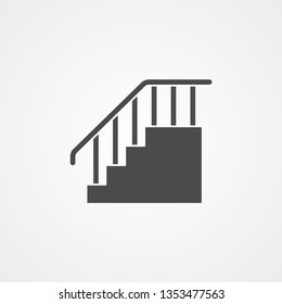 Stair vector icon sign symbol