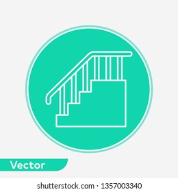 Stair vector icon sign symbol