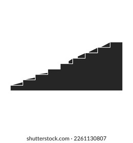 Stair vector icon.Black vector icon isolated on white background stair .