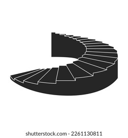 Stair vector icon.Black vector icon isolated on white background stair .