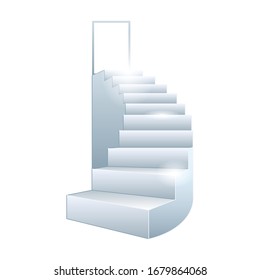 Icono vectorial de la escalera.Icono vector realista aislado en el fondo blanco de la escalera .
