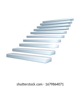 Stair vector icon.Realistic vector icon isolated on white background stair .