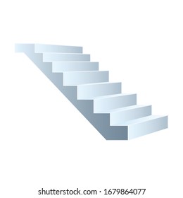 Stair vector icon.Realistic vector icon isolated on white background stair .