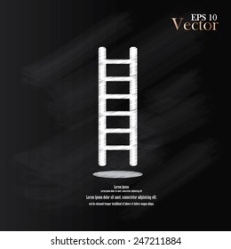 stair vector on chalkboard.ladder vector      