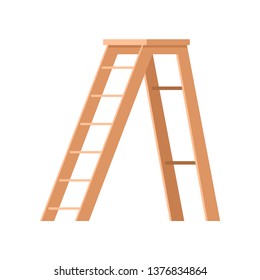 Stair vector. wallpaper. free space for text. wood stair.