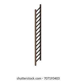 stair in vertical position pencils colored silhouette vector illustration