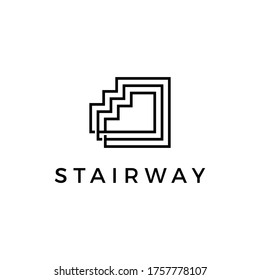 up stair way sairways logo vector icon illustration