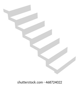 Staircase 3d isolated. Ladder view from above. Vector illustration on a white background.