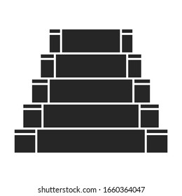Staircase with carpet vector icon.Black vector icon isolated on white background staircase with carpet.