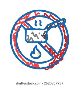 staircase down evacuation emergency doodle icon sketch vector. staircase down evacuation emergency sign. isolated symbol illustration