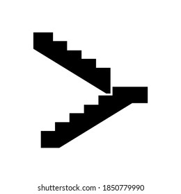 Staircase icon, logo isolated on white background