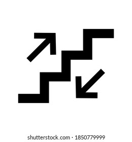 Staircase icon, logo isolated on white background