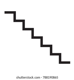 staircase icon on white background. flat style design. staircase sign.