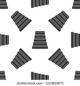 Staircase icon seamless pattern on white background. Flat design. Vector Illustration