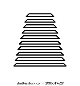 staircase icon, stairway vector, step illustration