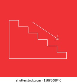Staircase icon, stock vector illustration, EPS10.