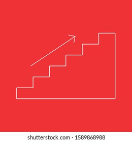 Staircase icon, stock vector illustration, EPS10.