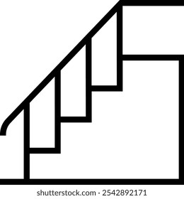 staircase icon. Thin linear style design isolated on white background