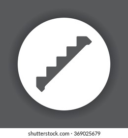 staircase icon, vector illustration. Flat design style