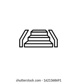 Staircase icon vector illustration logo template for many purpose.Isolated on white background