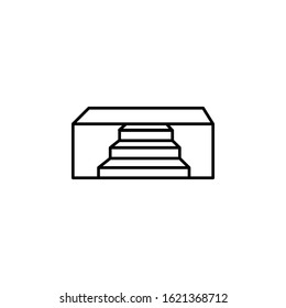 Staircase icon vector illustration logo template for many purpose.Isolated on white background
