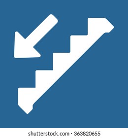 staircase icon, vector illustration. Modern design. Flat design style