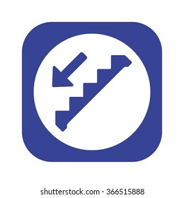staircase icon, vector illustration. Modern design. Flat design style