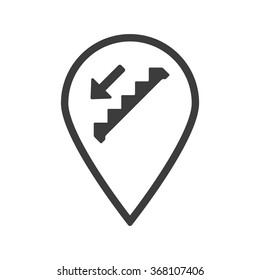 staircase icon, vector illustration. Modern design. Flat design style