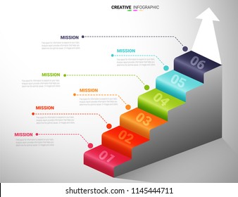 staircase infographic, Conceptual info graphics steps up ladders and doorway, template eight positions, possible to use for workflow, banner, diagram, web design, timeline.