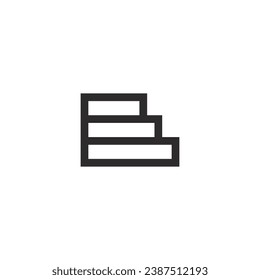 staircase logo with transparent lines and background