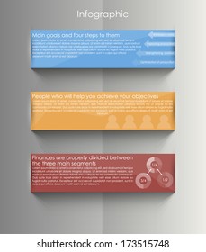 escalera de cintas / ilustración vectorial para presentación de datos / infografías de procesos de negocios