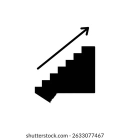 Staircase Shadow Leading Up Icon for Conceptual Design