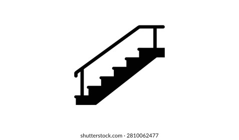 Staircase Silhouette Against White Background Minimalist Architectural Design Silhouette stairs