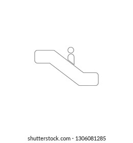 Staircase. simple flat vector icon illustration. outline line symbol - editable stroke