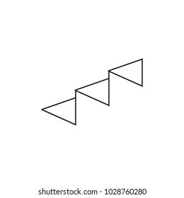 staircase simple lines art logo vector