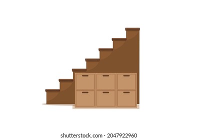 Staircase Stair vector illustration isolated on white background