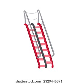 staircase step ladder cartoon. man high, stairway safety, career construction staircase step ladder sign. isolated symbol vector illustration