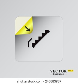 staircase, sticker  self-adhesive paper. Vector illustration EPS  8