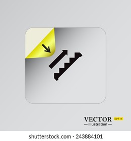 staircase, sticker  self-adhesive paper. Vector illustration EPS 8