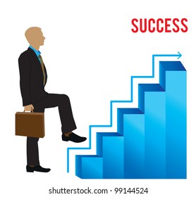 staircase of the success - vector illustration