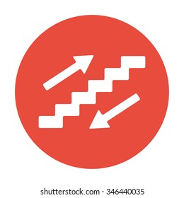 staircase symbol. Flat design style. EPS 10