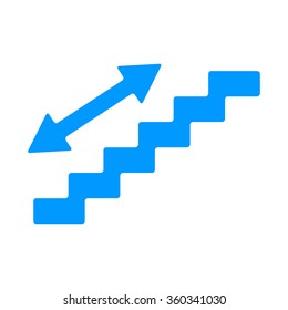 staircase symbol. Flat design style. EPS 10