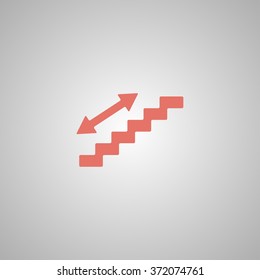 staircase symbol. Flat design style. EPS 10