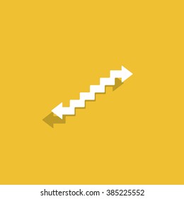 staircase symbol. Flat design style. EPS 10