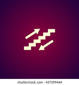 staircase symbol. Flat design style. EPS 10