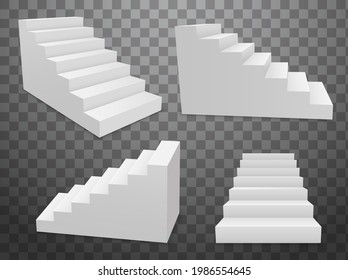 Treppe Vektor 3d isolierte Konstruktion Inneneinrichtung modernen Erfolg. 3D-Treppenfußboden