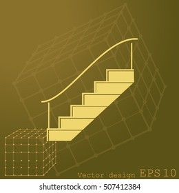 Staircase vector icon