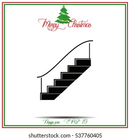 Staircase vector icon