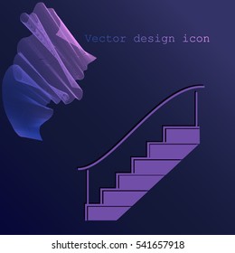Staircase vector icon